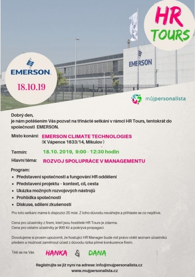 HR Tours ve společnosti EMERSON
